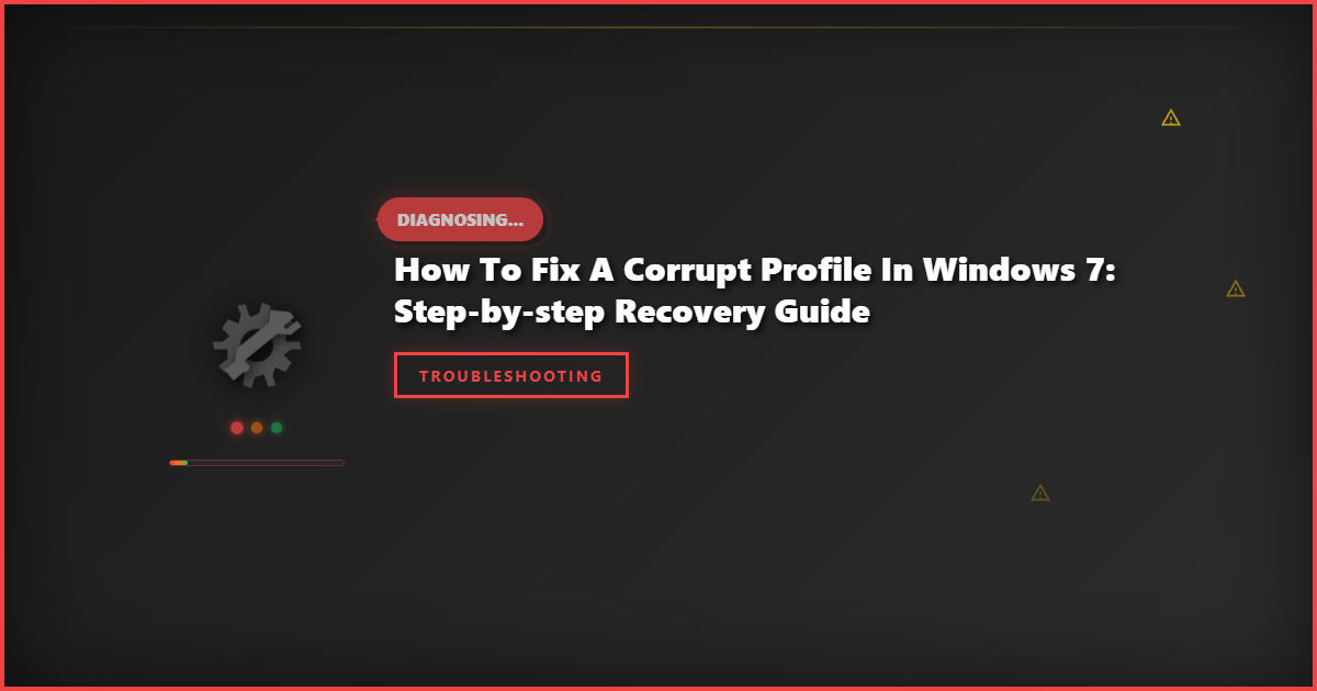 How to Fix a Corrupt Profile in Windows 7: Step-by-Step Recovery Guide