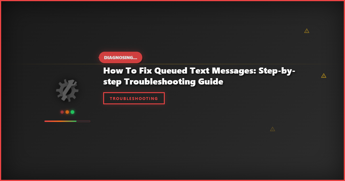 How to Fix Queued Text Messages: Step-by-Step Troubleshooting Guide