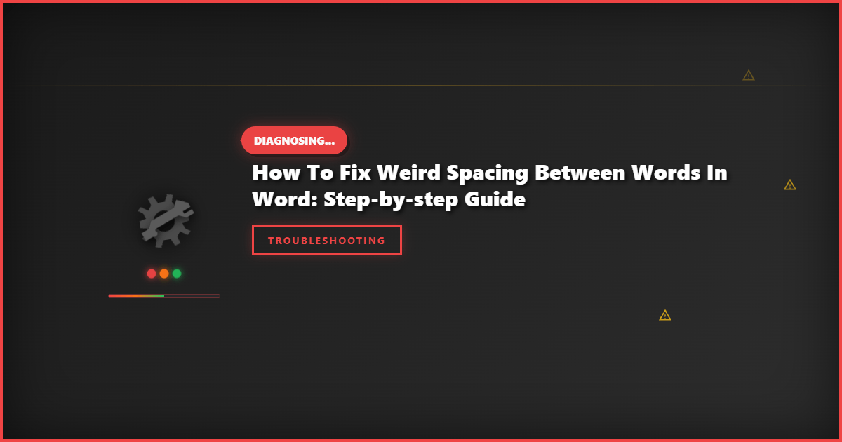 How to Fix Weird Spacing Between Words in Word: Step-by-Step Guide