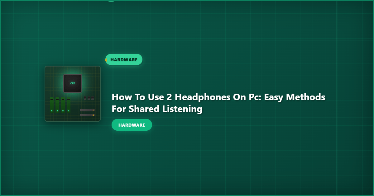How to Use 2 Headphones on PC: Easy Methods for Shared Listening