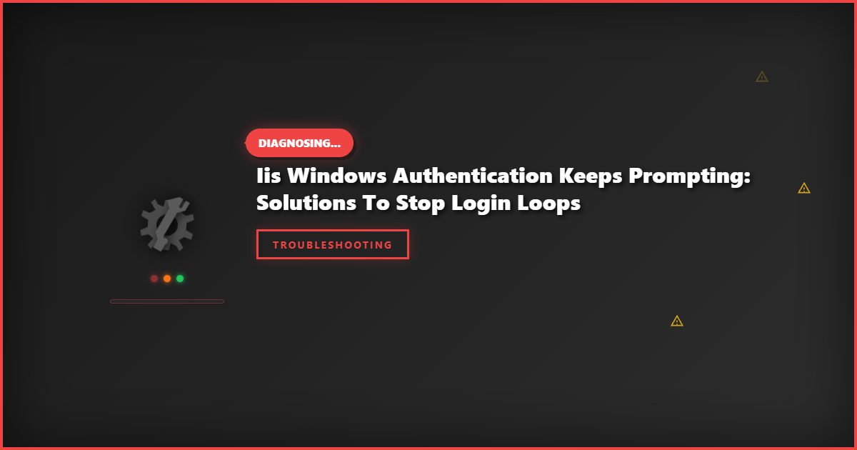 IIS Windows Authentication Keeps Prompting: Solutions to Stop Login Loops