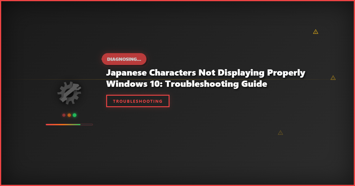 Japanese Characters Not Displaying Properly Windows 10: Troubleshooting Guide