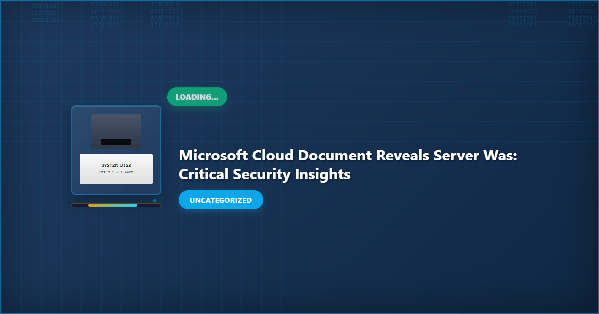 Visual representation of Microsoft Cloud Document Reveals Server Was: Critical Security Insights