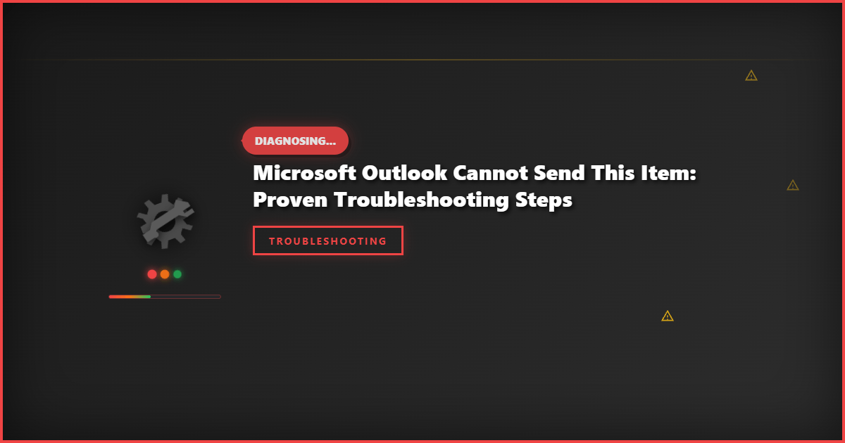 Microsoft Outlook Cannot Send This Item: Proven Troubleshooting Steps