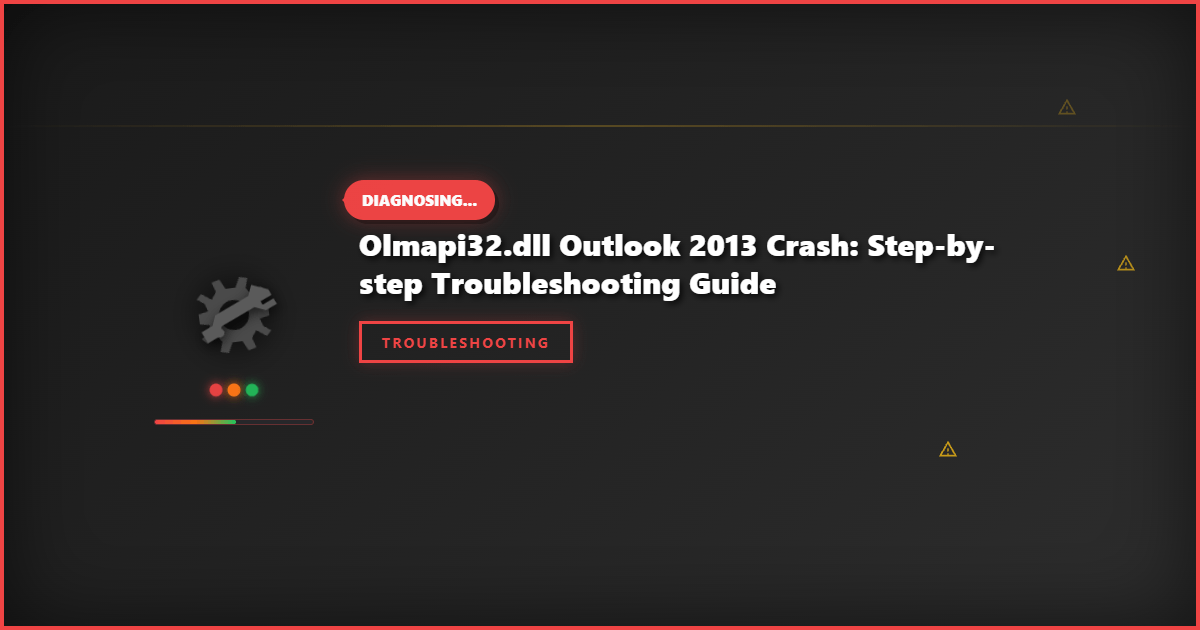 Olmapi32.dll Outlook 2013 Crash: Step-by-Step Troubleshooting Guide