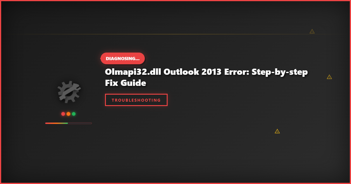 Olmapi32.dll Outlook 2013 Error: Step-by-Step Fix Guide