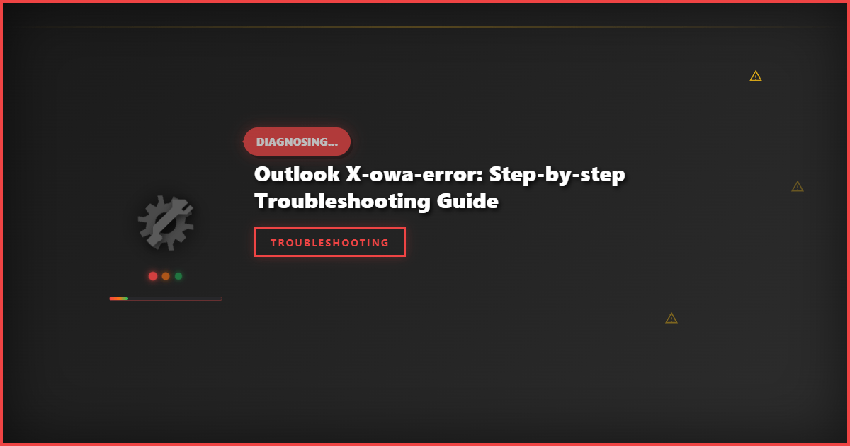 Outlook X-Owa-Error: Step-by-Step Troubleshooting Guide