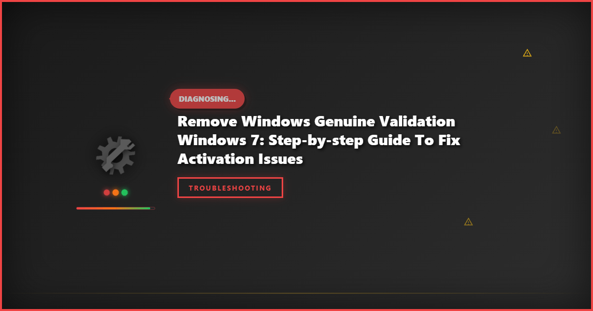 Remove Windows Genuine Validation Windows 7: Step-by-Step Guide to Fix Activation Issues