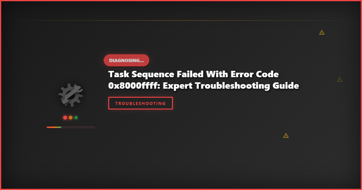 Task Sequence Failed With Error Code 0x8000FFFF: Expert Troubleshooting Guide