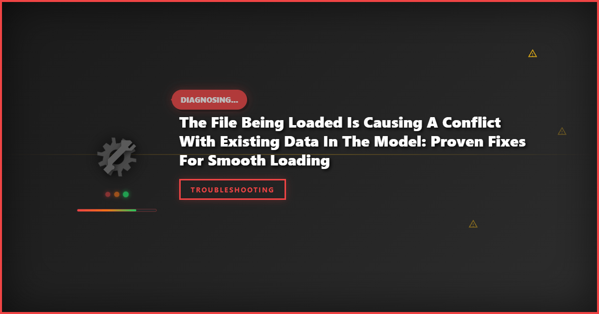The File Being Loaded Is Causing a Conflict with Existing Data in the Model: Proven Fixes for Smooth Loading