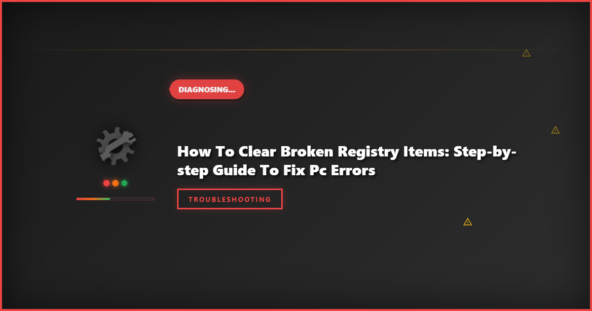 How to Clear Broken Registry Items: Step-by-Step Guide to Fix PC Errors