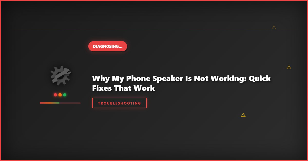 Why My Phone Speaker Is Not Working: Quick Fixes That Work
