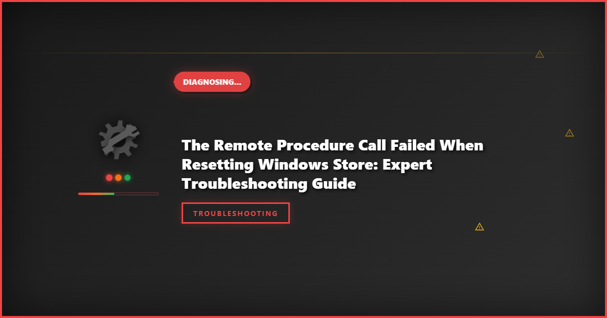 The Remote Procedure Call Failed When Resetting Windows Store: Expert Troubleshooting Guide