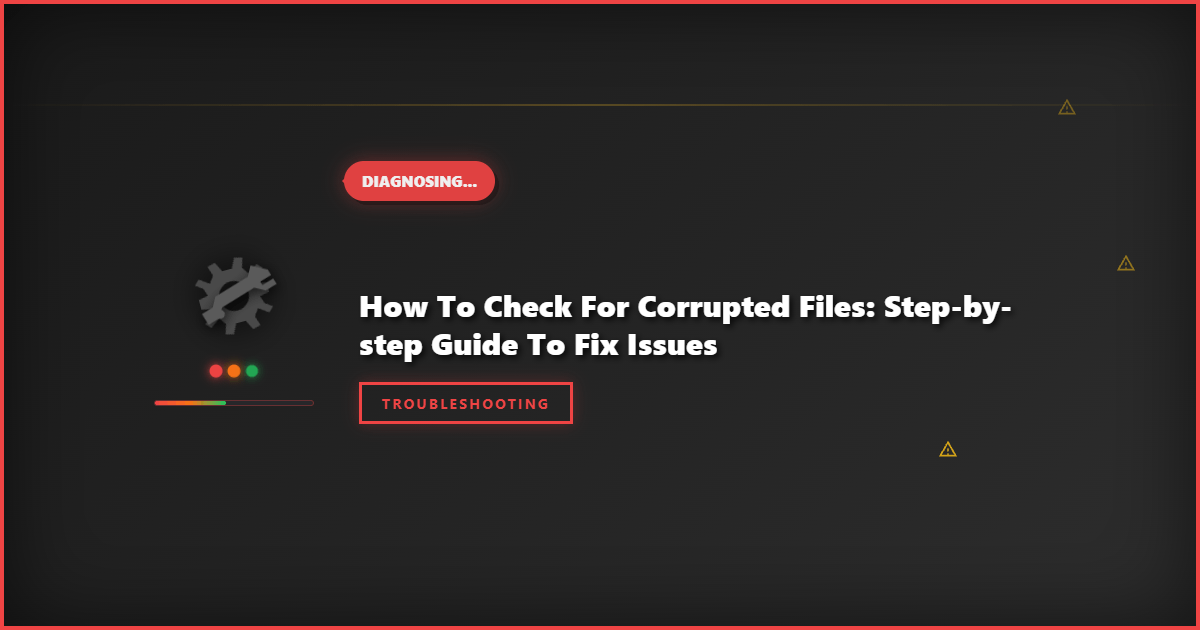 How to Check for Corrupted Files: Step-by-Step Guide to Fix Issues