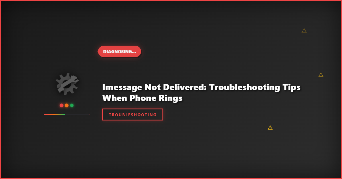 iMessage Not Delivered: Troubleshooting Tips When Phone Rings