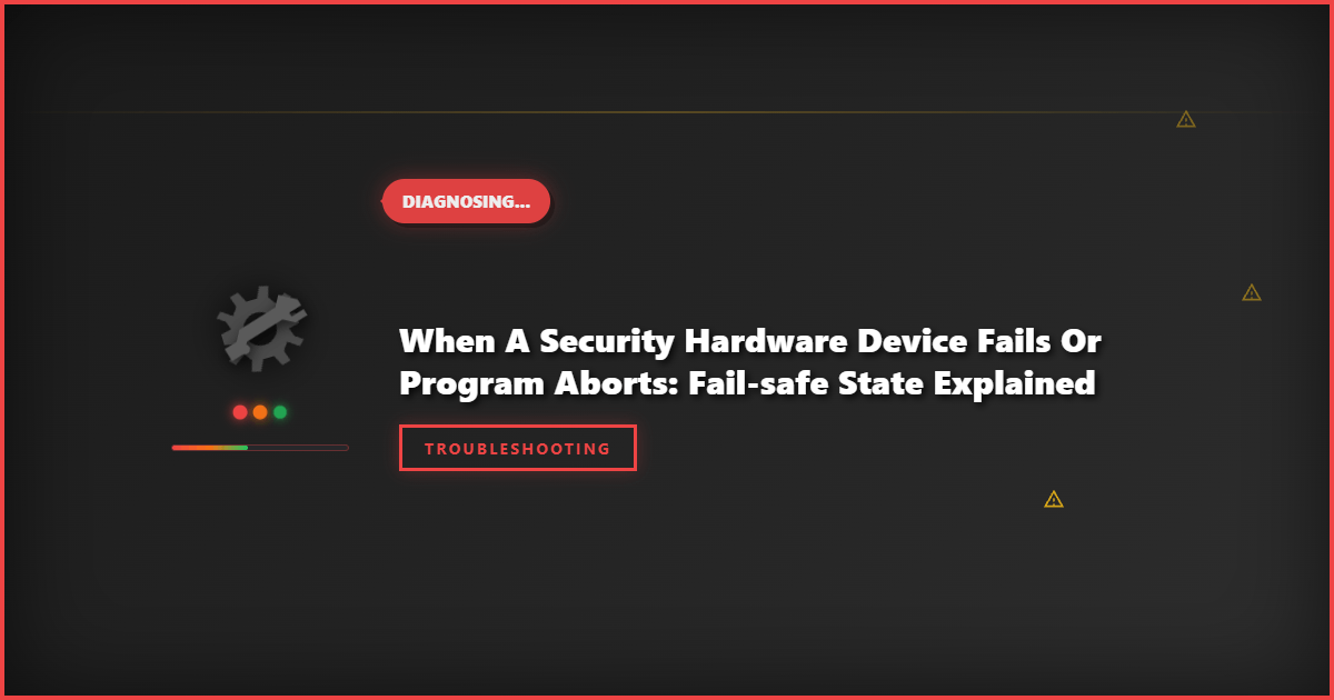 When a Security Hardware Device Fails or Program Aborts: Fail-Safe State Explained