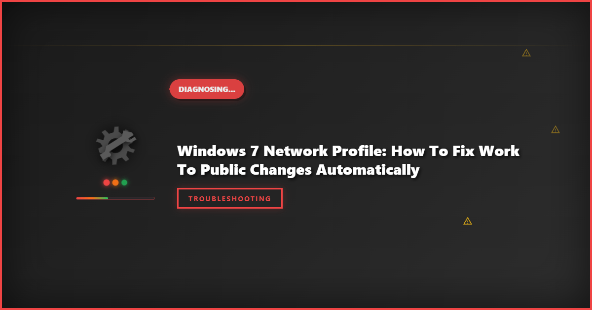 Windows 7 Network Profile: How to Fix Work to Public Changes Automatically