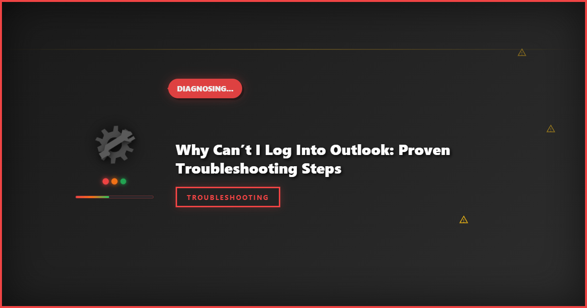 Why Can’t I Log Into Outlook: Proven Troubleshooting Steps