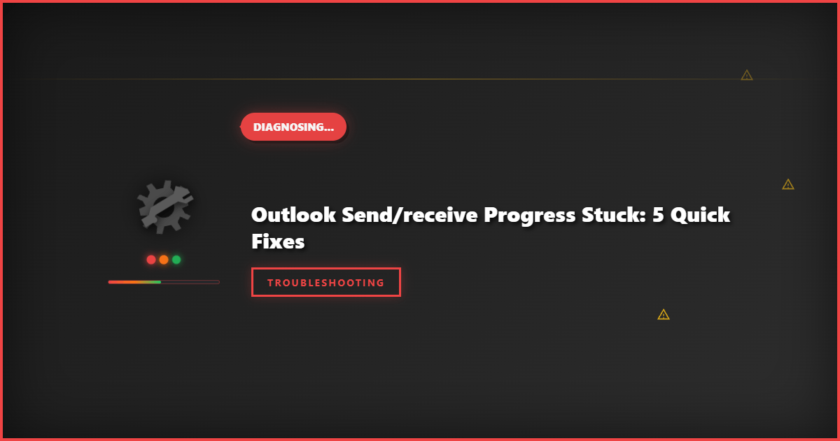 Outlook Send/Receive Progress Stuck: 5 Quick Fixes