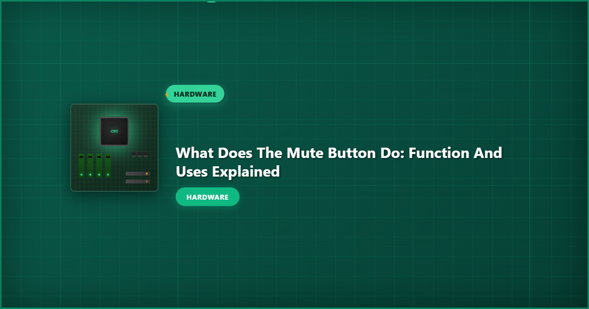 What Does the Mute Button Do: Function and Uses Explained