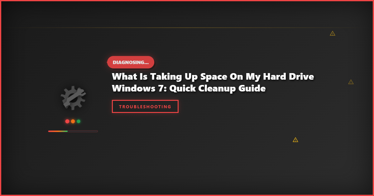 What Is Taking Up Space On My Hard Drive Windows 7: Quick Cleanup Guide