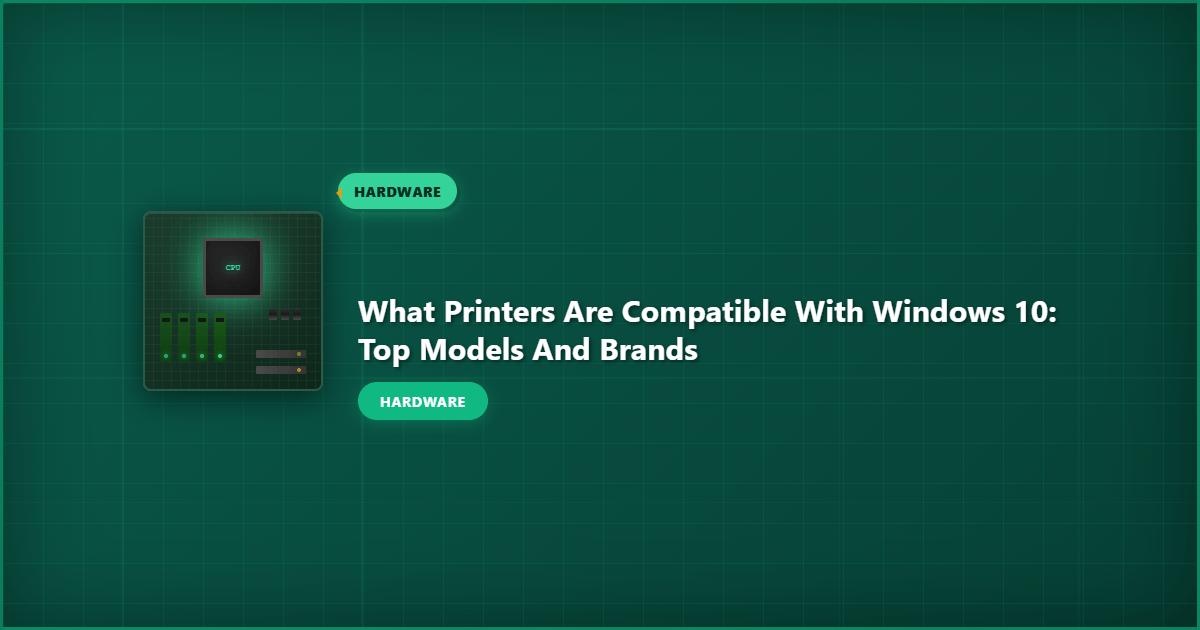 What Printers Are Compatible With Windows 10: Top Models and Brands
