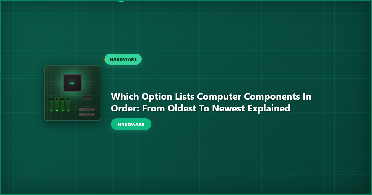 Which Option Lists Computer Components in Order: From Oldest to Newest Explained