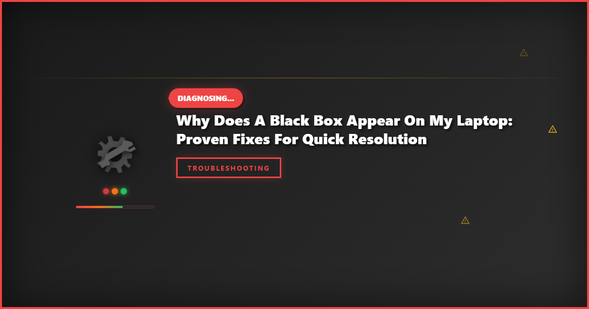Why Does a Black Box Appear on My Laptop: Proven Fixes for Quick Resolution