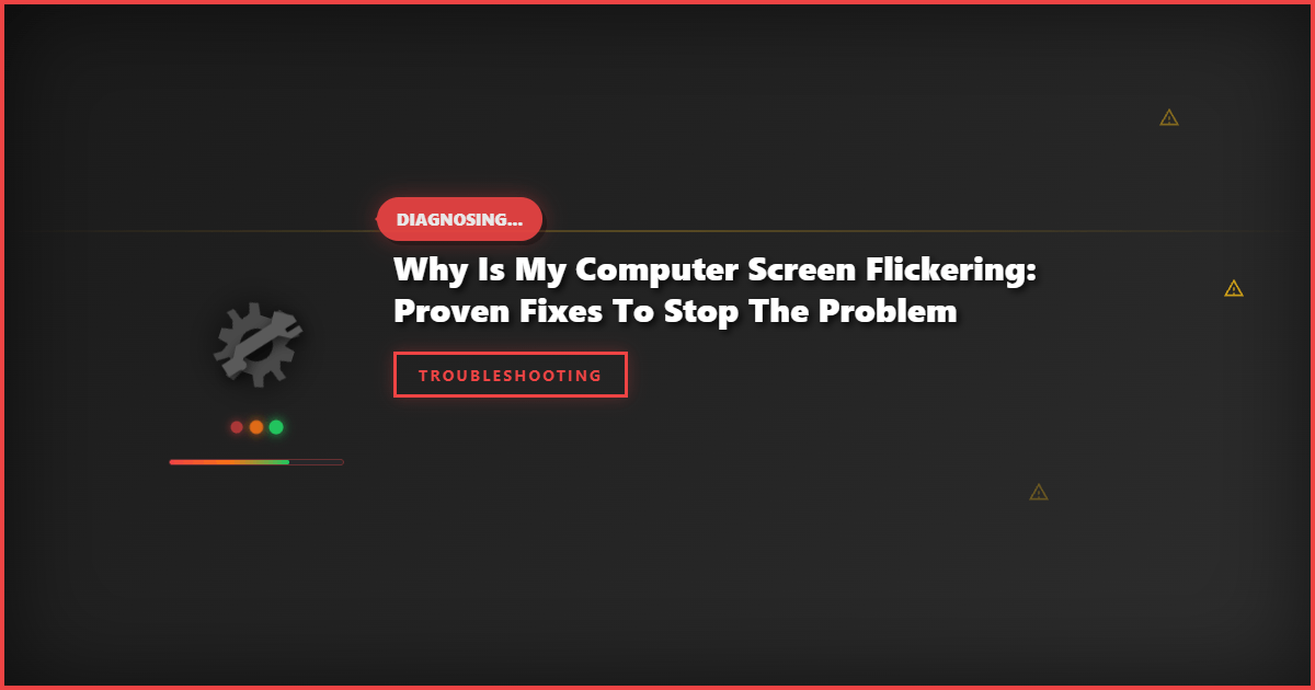 Why Is My Computer Screen Flickering: Proven Fixes to Stop the Problem