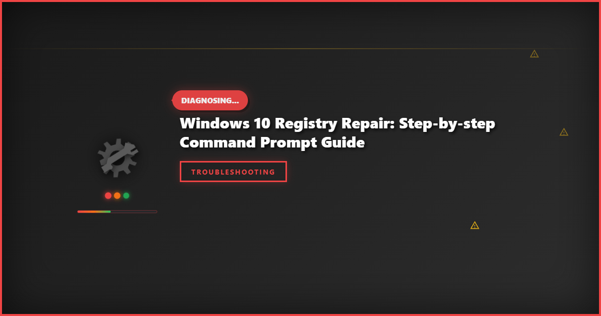 Windows 10 Registry Repair: Step-by-Step Command Prompt Guide