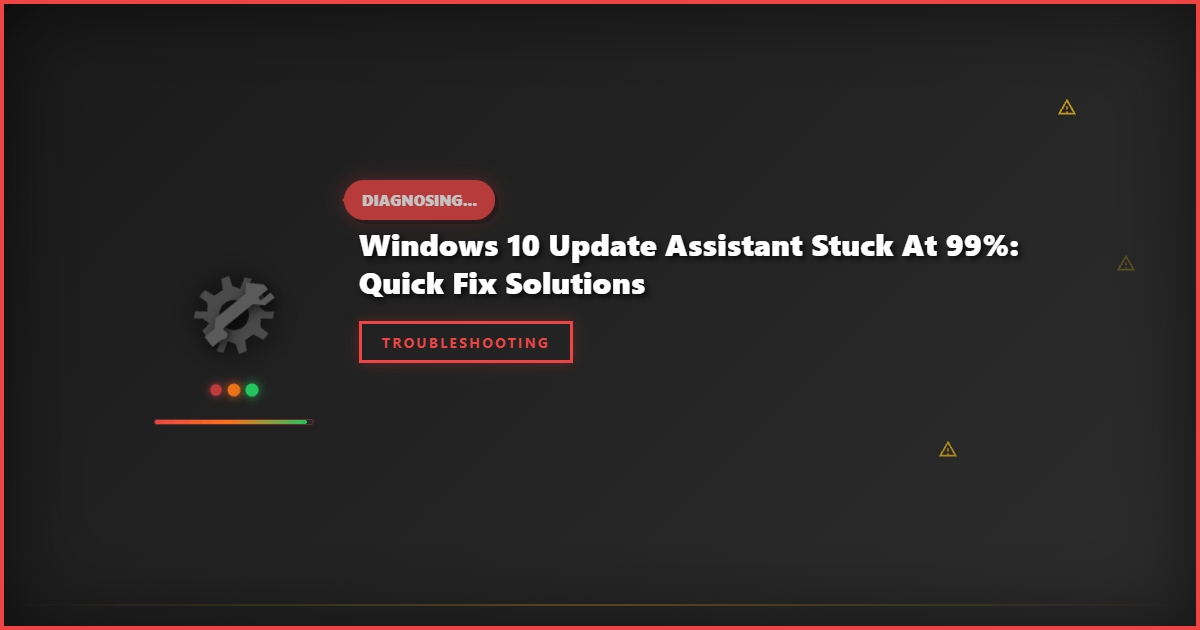 Windows 10 Update Assistant Stuck at 99%: Quick Fix Solutions