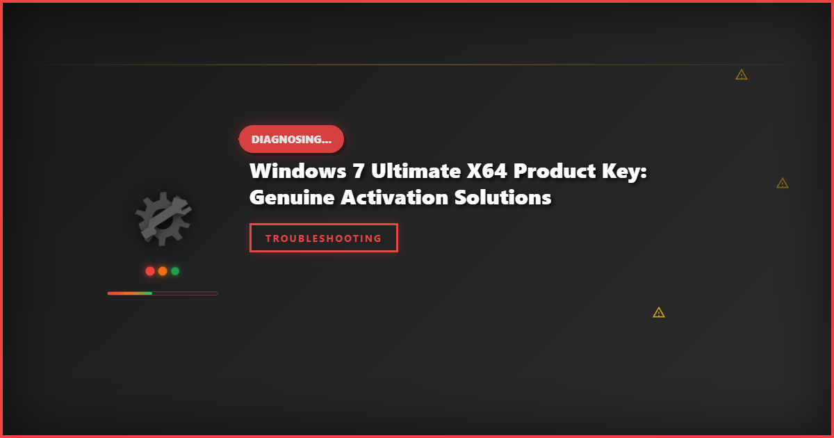 Windows 7 Ultimate x64 Product Key: Genuine Activation Solutions