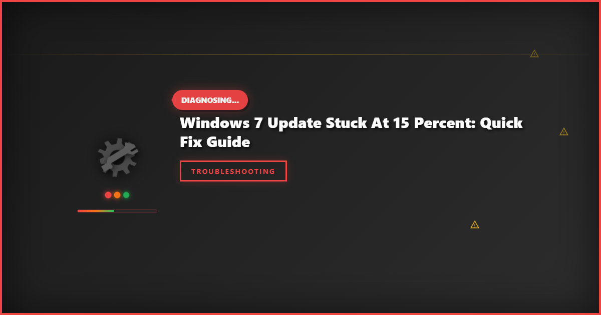 Windows 7 Update Stuck at 15 Percent: Quick Fix Guide