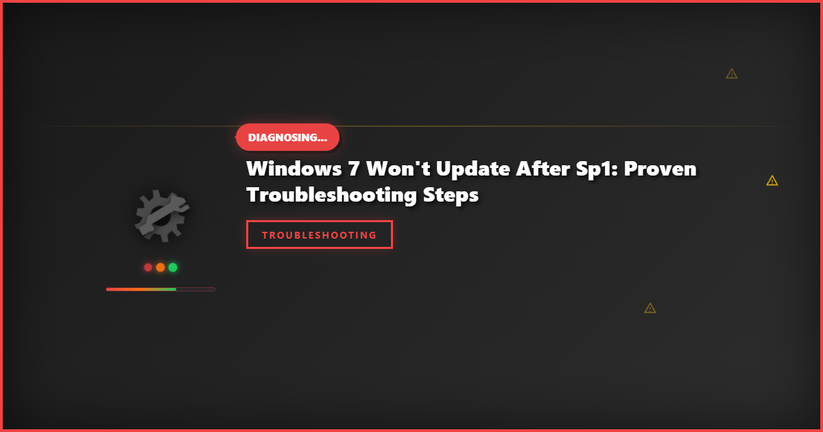Windows 7 Won’t Update After SP1: Proven Troubleshooting Steps