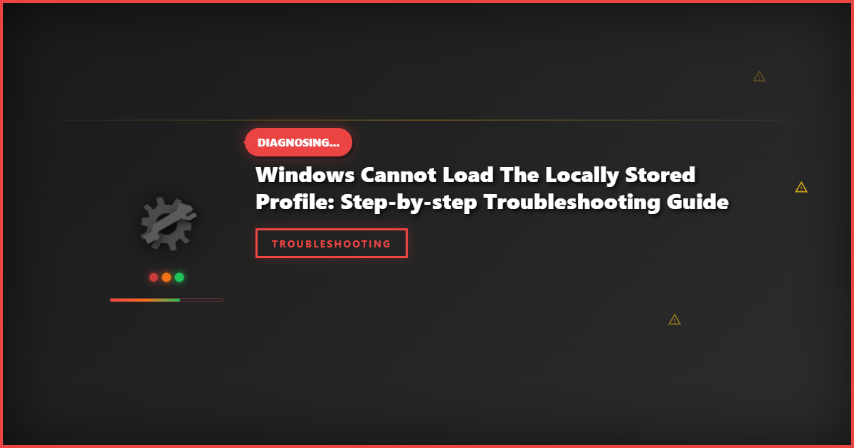 Windows Cannot Load the Locally Stored Profile: Step-by-Step Troubleshooting Guide