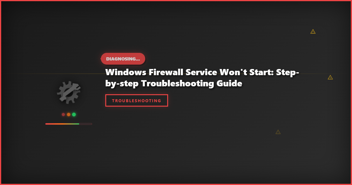 Windows Firewall Service Won’t Start: Step-by-Step Troubleshooting Guide