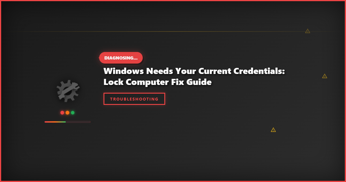 Windows Needs Your Current Credentials: Lock Computer Fix Guide