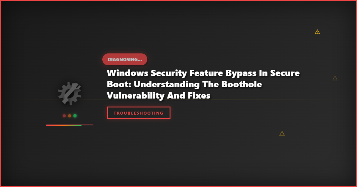 Windows Security Feature Bypass in Secure Boot: Understanding the BootHole Vulnerability and Fixes