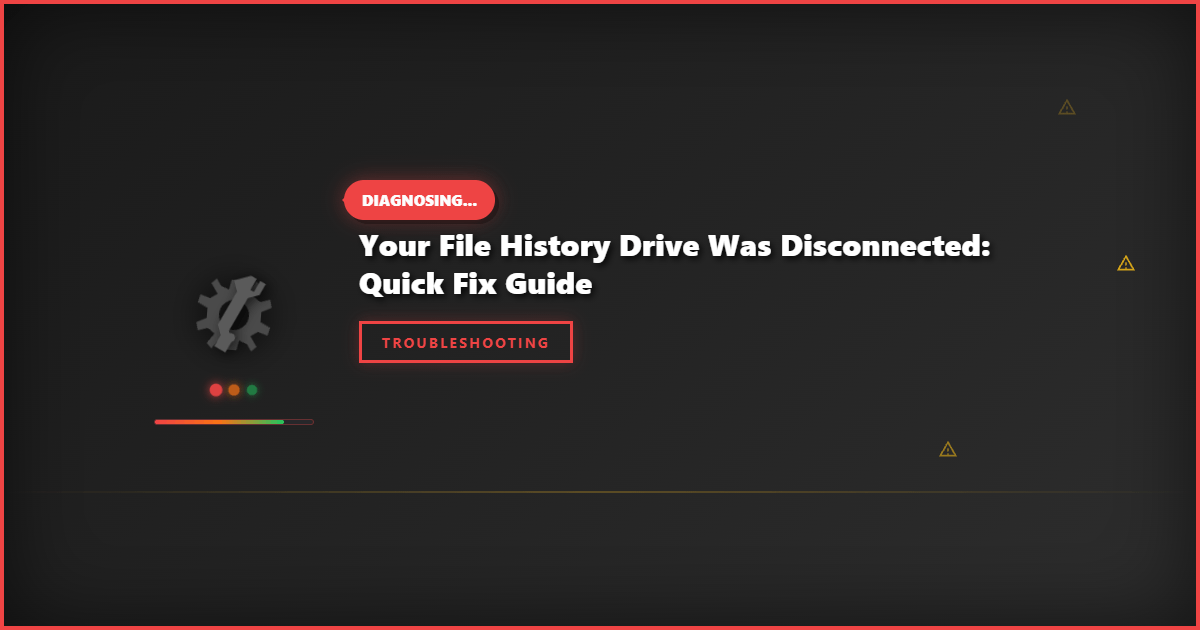 Your File History Drive Was Disconnected: Quick Fix Guide